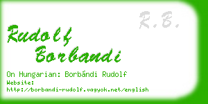 rudolf borbandi business card